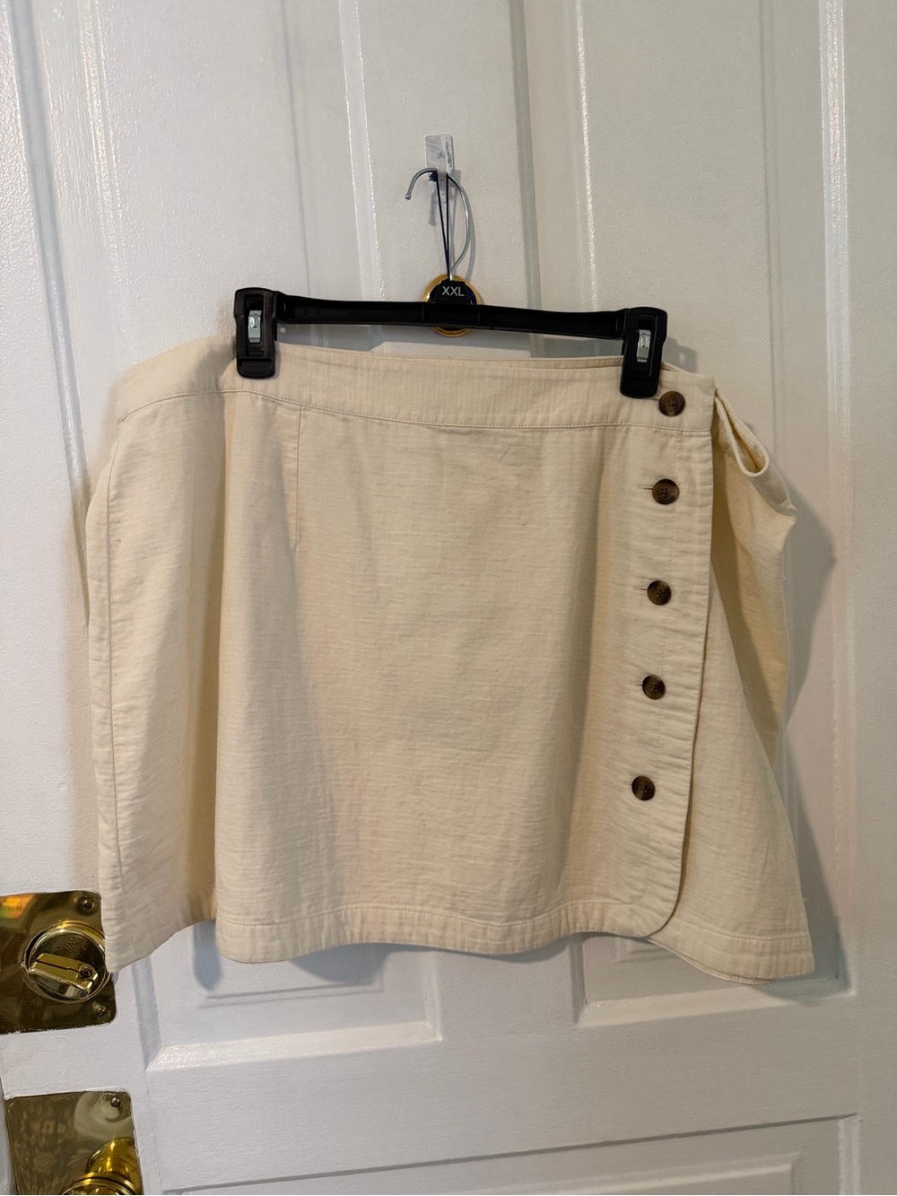 bp Women's Cream Button-Accent A-Line Skirt